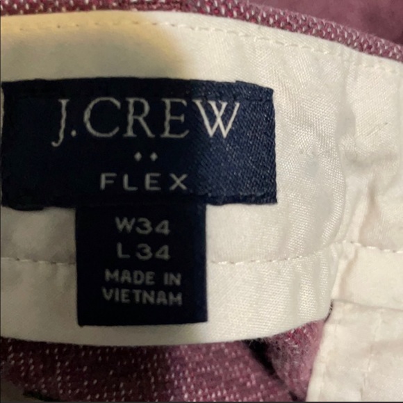 J. Crew red brushed twill slim flex pants 34 x 34 - Picture 6 of 6